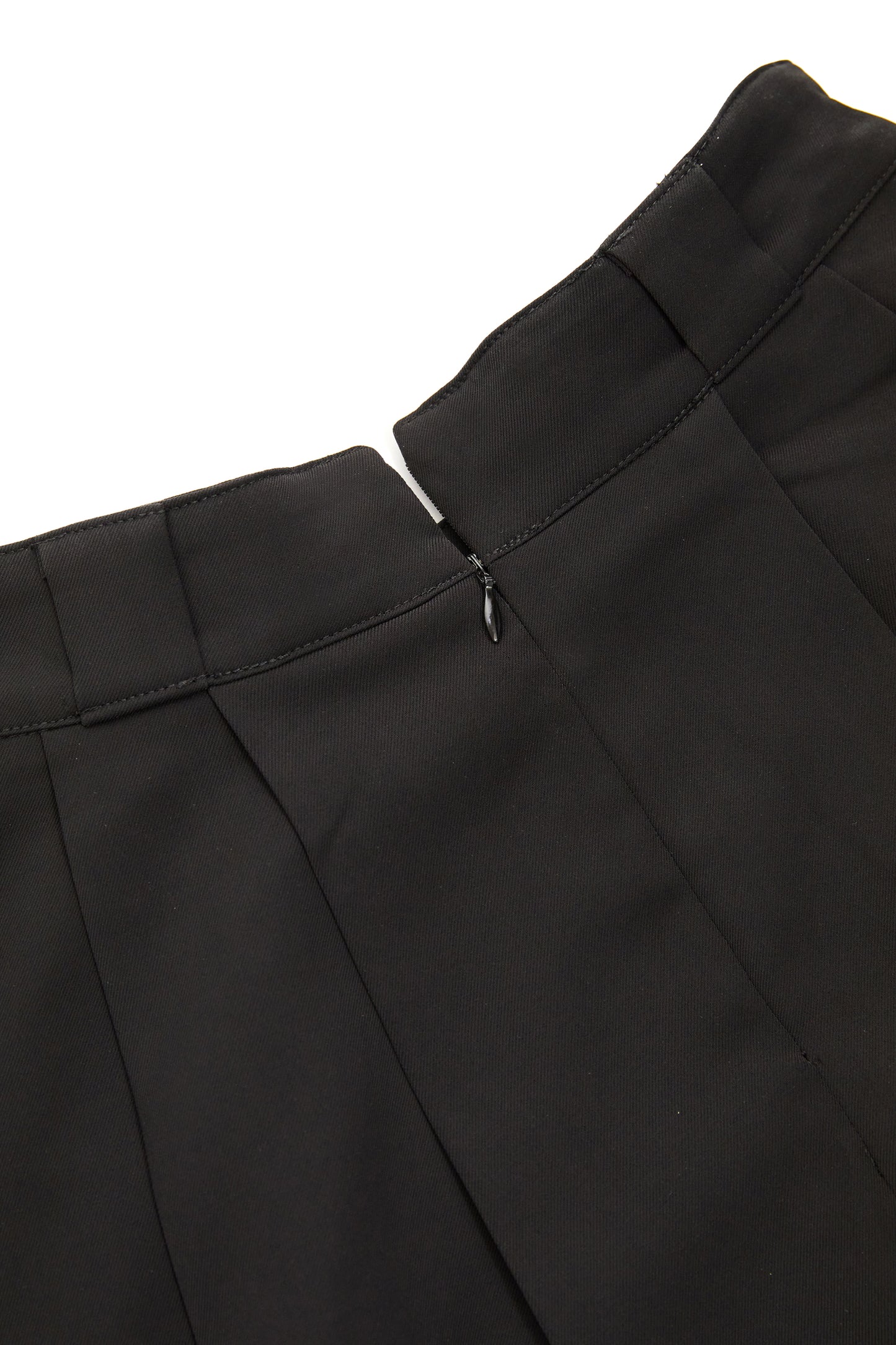 Preppy style A-line skirt-black