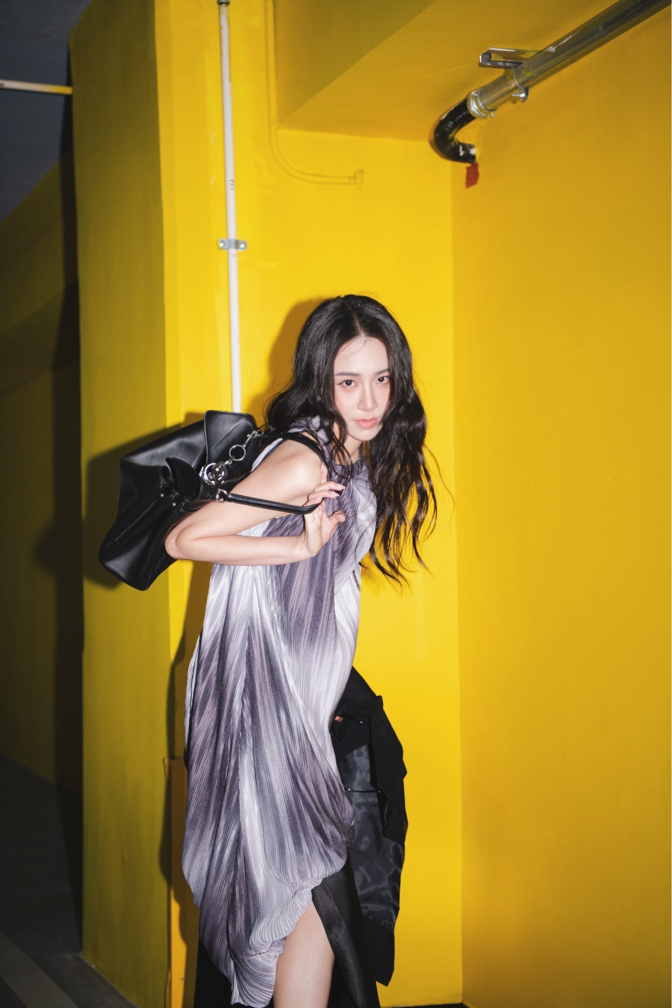 細褶紋理背心裙