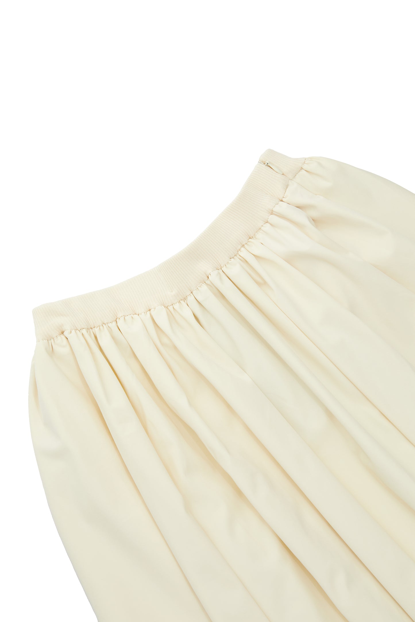 Slim-fitting and elegant pleated skirt-off-white