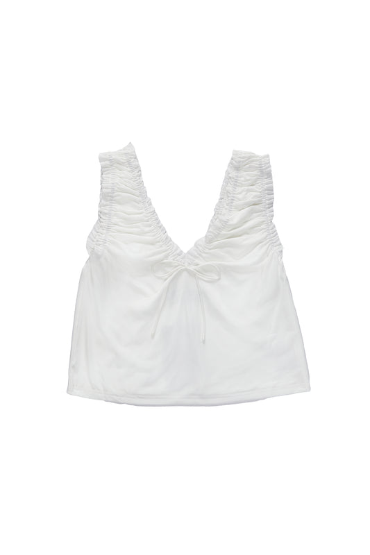 Smocked rope vest-white (SOLD OUT)