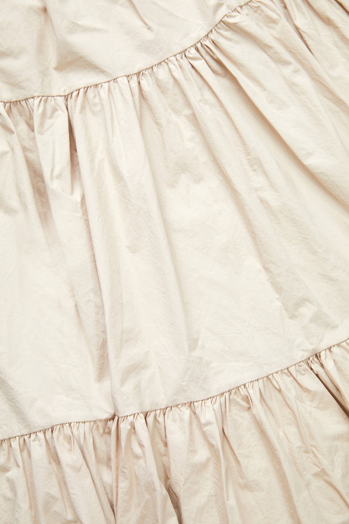 Korean style heavy industry one-piece long skirt-apricot color